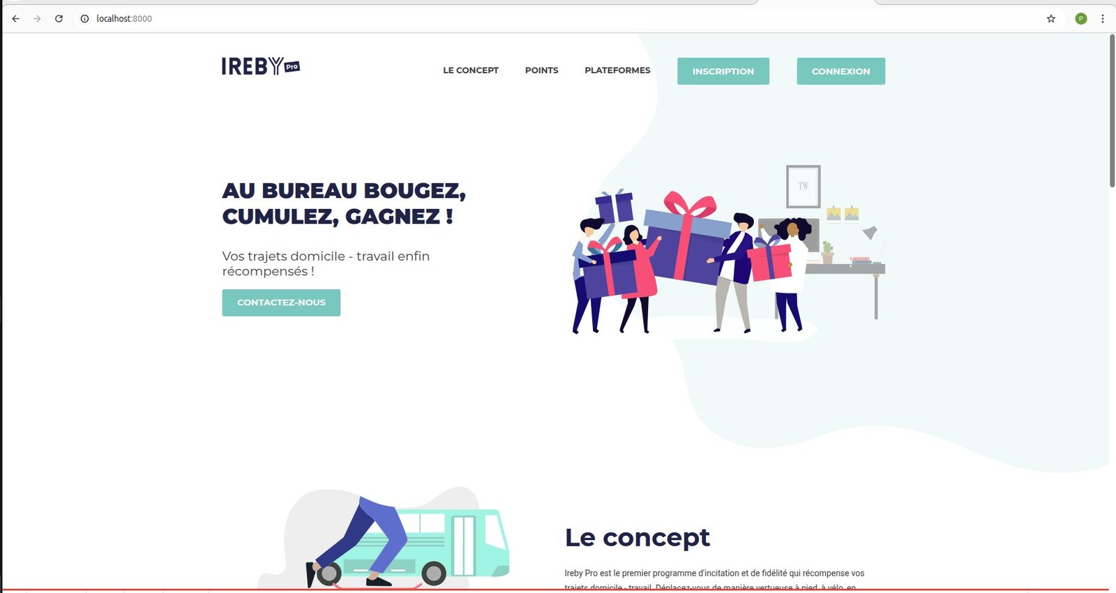 Page d'accueil Ireby-Pro